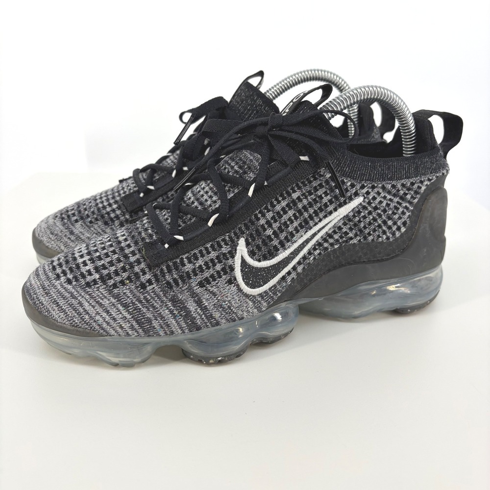 Nike Air Vapormax 2021 FK Black White Oreo Flyknit Sneakers 7.5 DH4088 003